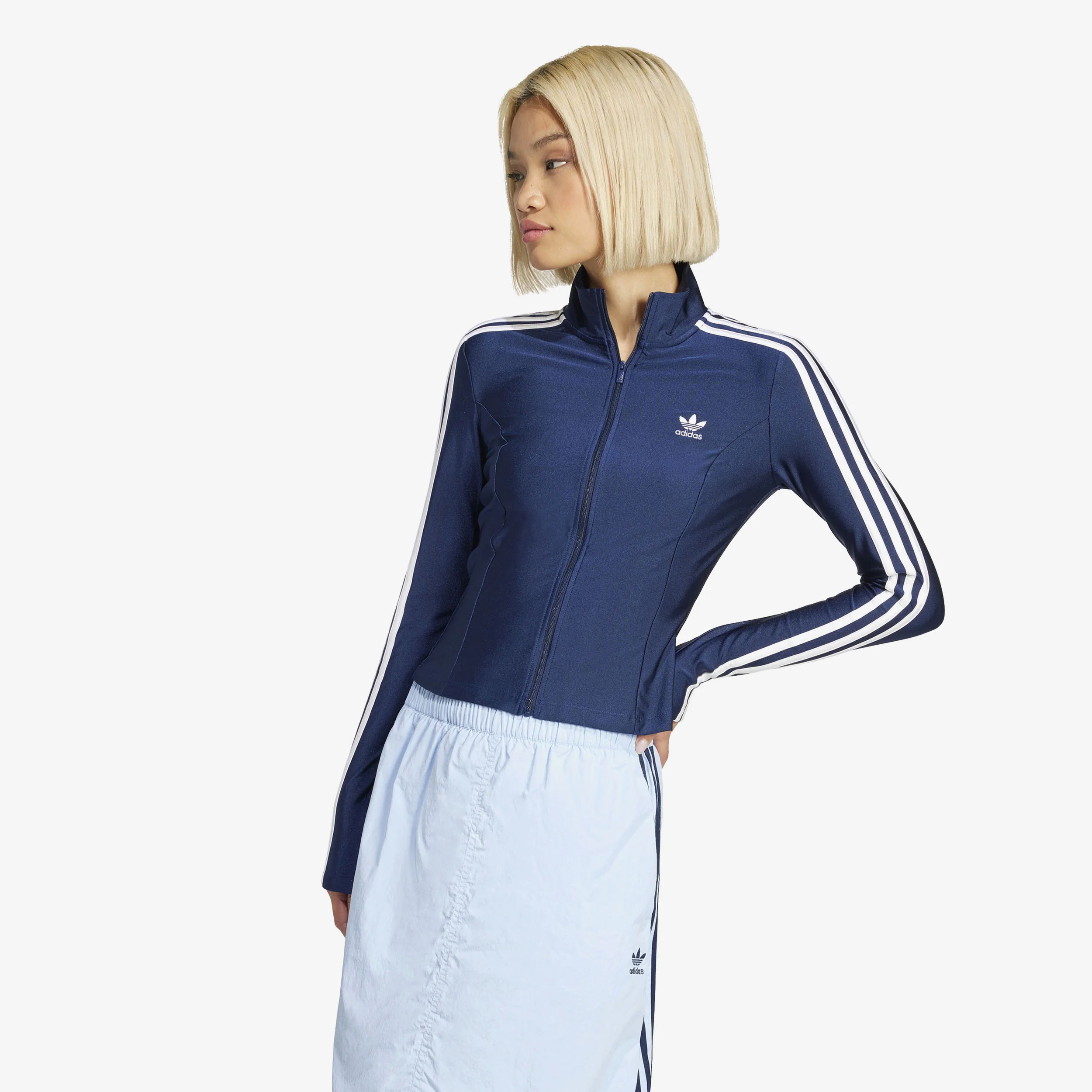Wmns Adicolor 3 Stripe Slim Track Top - Image 2