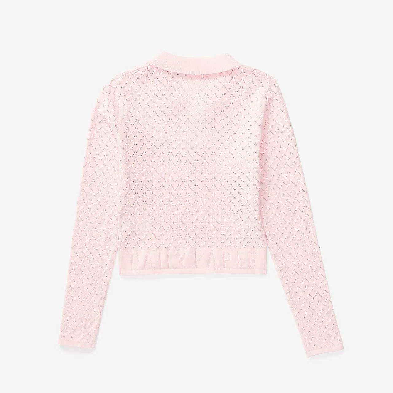 Wmns Ada Knit Long Sleeve Polo - Image 2