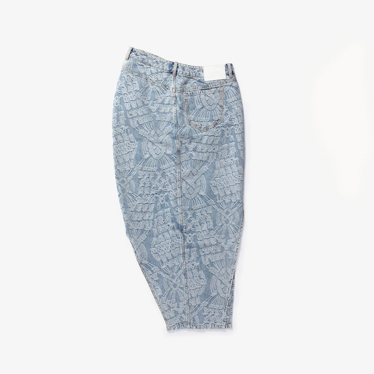 Wmns Settle Macrame Denim Skirt - Image 10