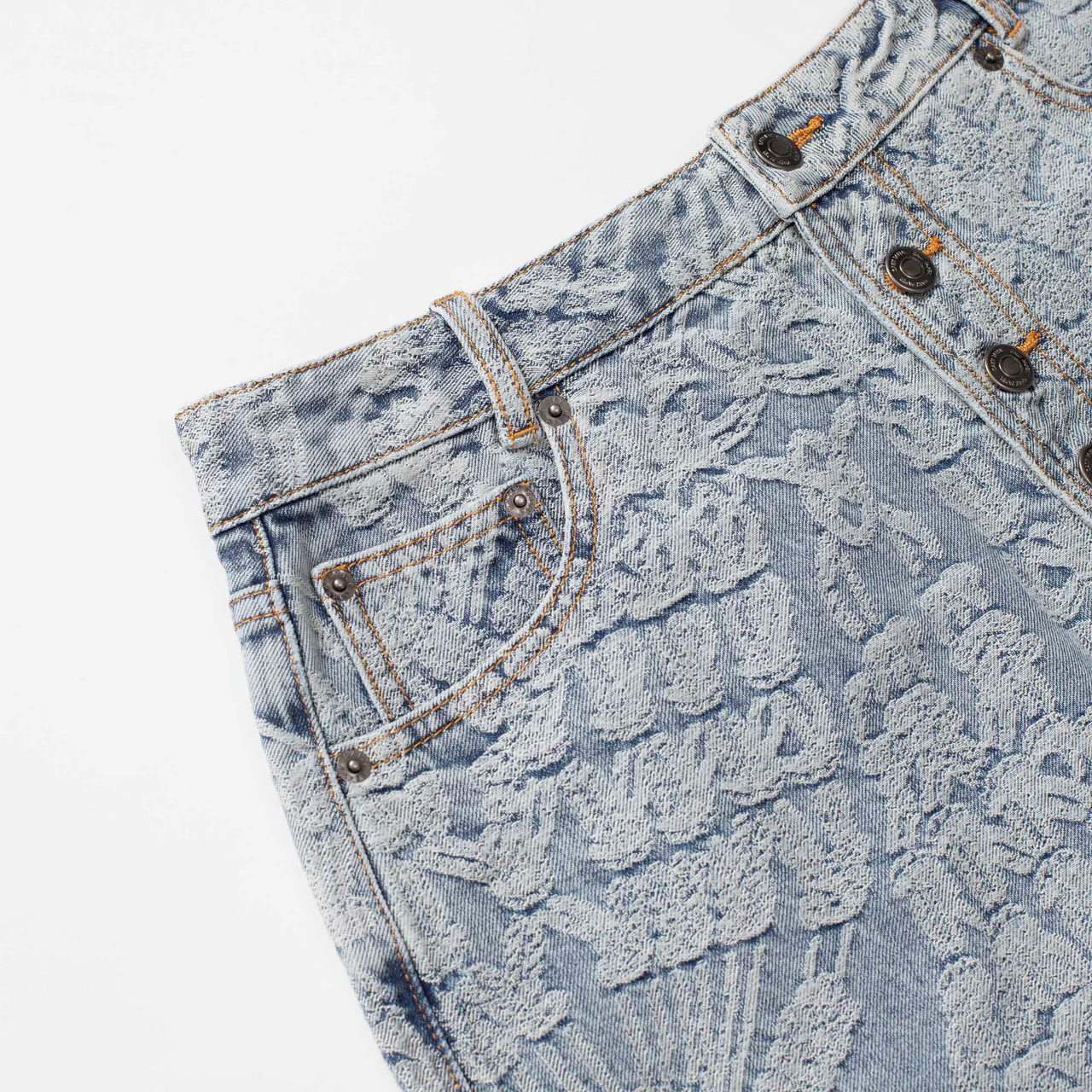 Wmns Settle Macrame Denim Skirt - Image 13