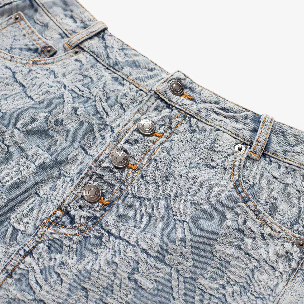 Wmns Settle Macrame Denim Skirt - Image 3