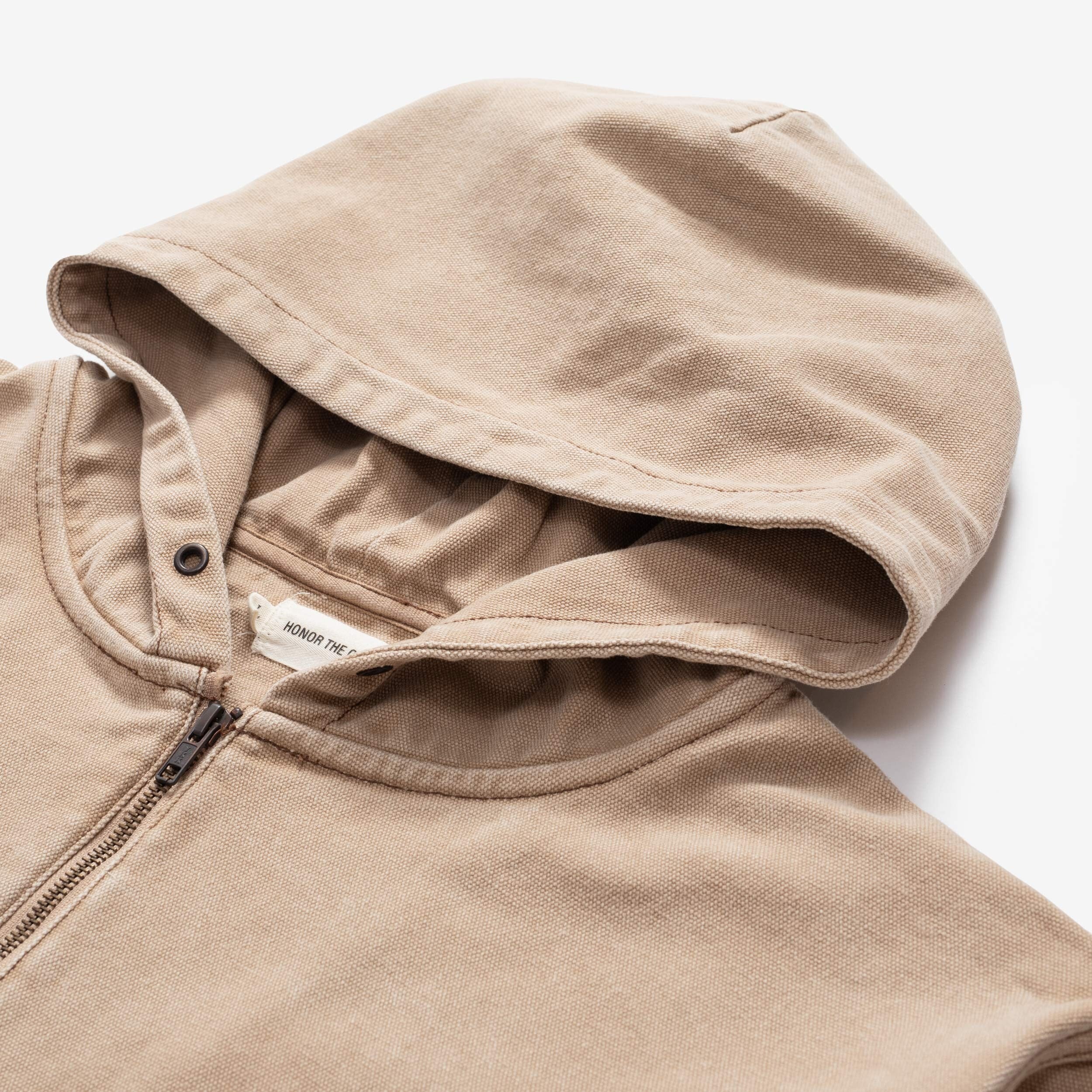 Washed Canvas Zip Hoodie - Image 3