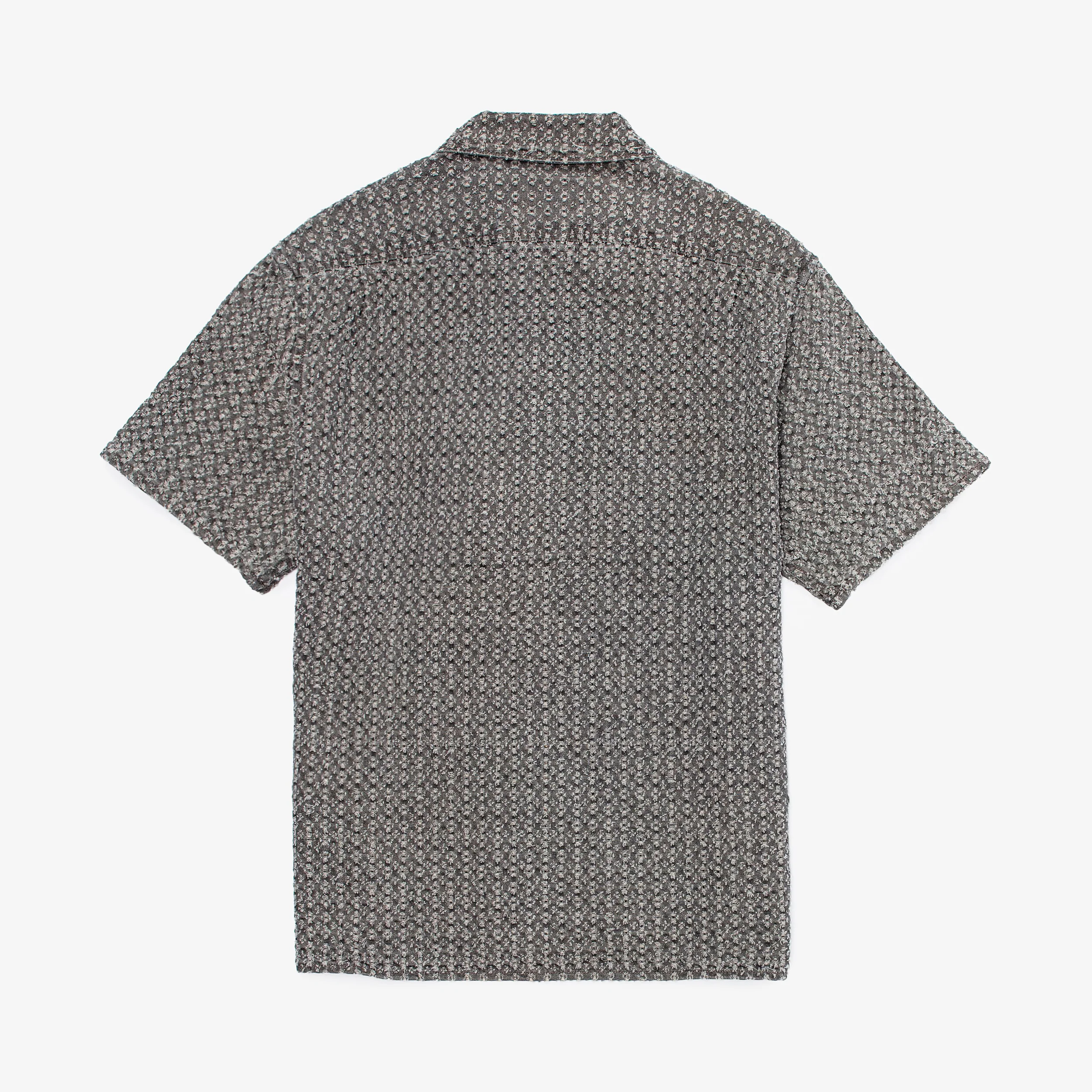 Damaged Denim Zip Short Sleeve Shirt - Image 2