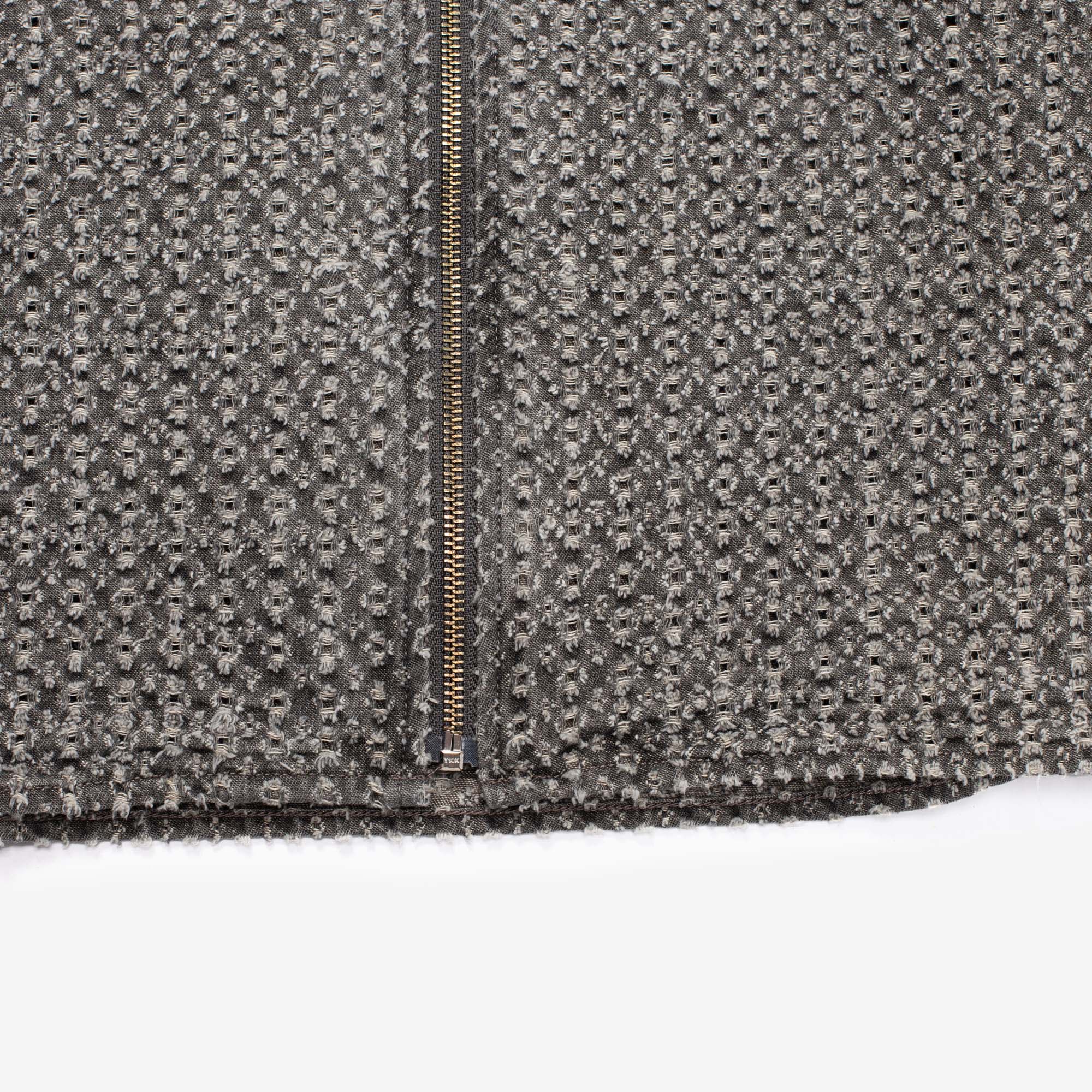Damaged Denim Zip Short Sleeve Shirt - Image 5